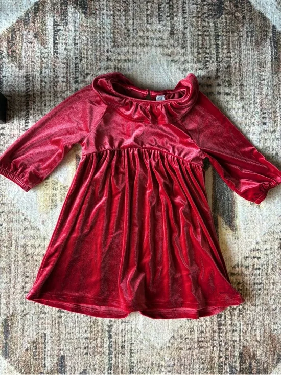 Baby GAP Red Velvet Dress 3 Years
