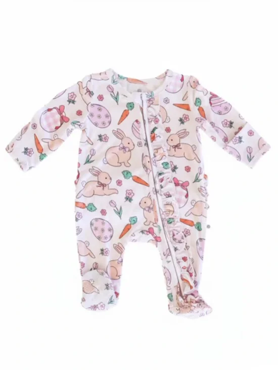 Caden Lane Bamboo Viscose Easter Footie Pajamas 6-9 months