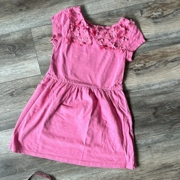 GAP dress kids size 6 pink cotton floral with flowers comfort