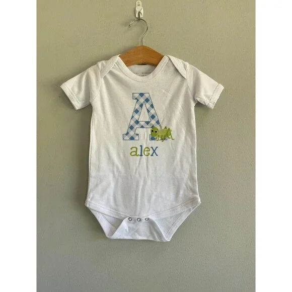 Initial Request A for ALEX Baby Bodysuit Cricket - 100% Cotton & Short Sleeve