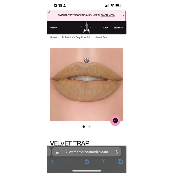 NIB Jeffree Star Cosmetics Velvet Trap Lipstick, Unphazed