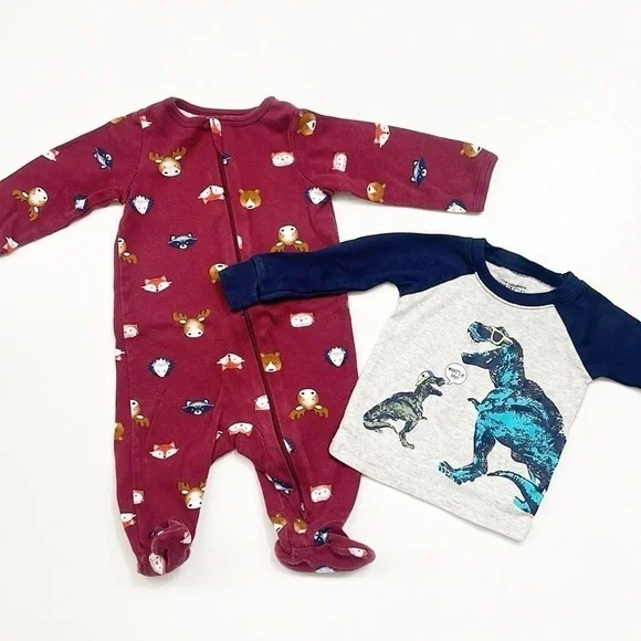 Wonder Nation/The Children's Place baby footie & pj top