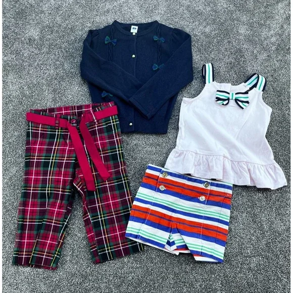 Girls Lot 4 Size 3 Janie Jack shirt, shorts, pants, sweater‎