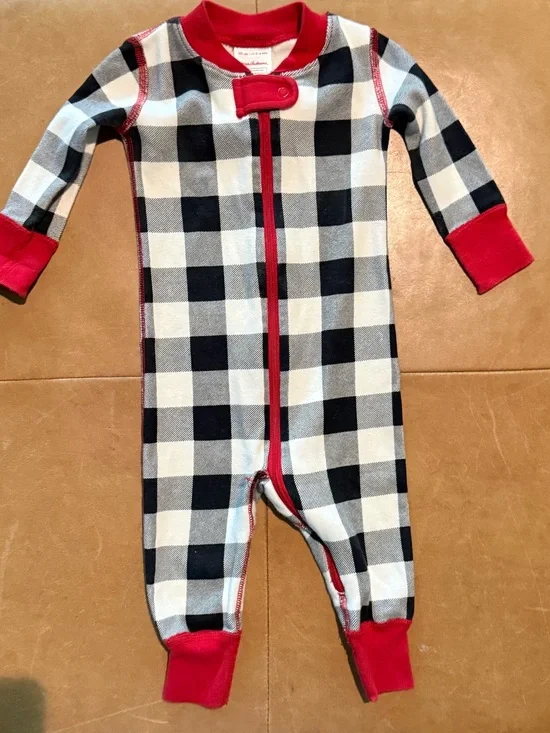 Hanna Andersson Holiday Organic Cotton Coverall 3-6M
