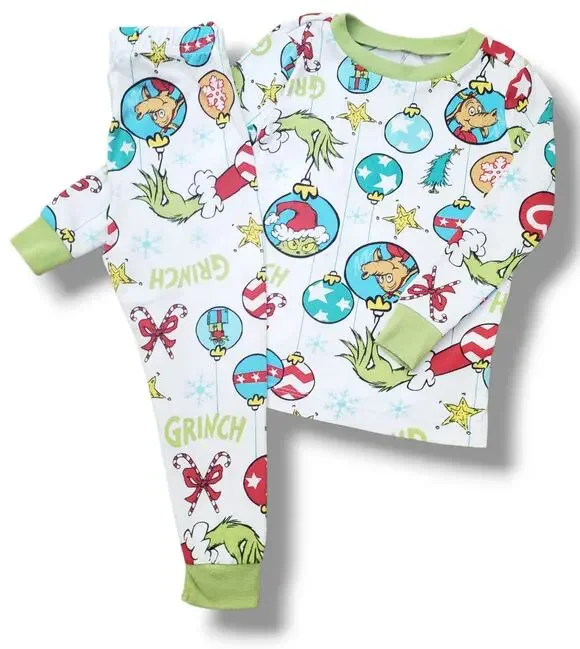 The Grinch 2T Toddler Holiday Christmas Sleepwear Pajama Set