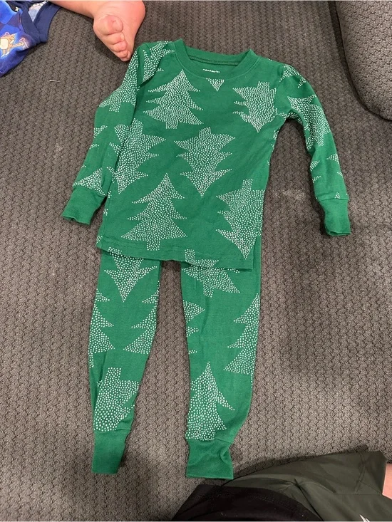 Carter's Green Tree Print Two-Piece Pajama Set