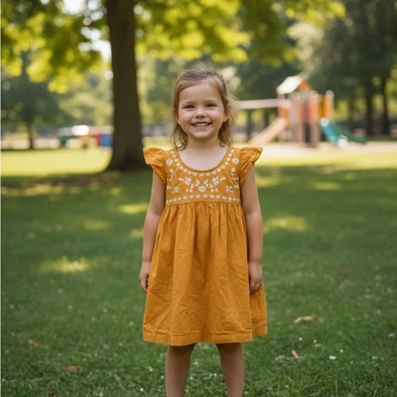 GAP Golden Yellow Kids Casual Dress