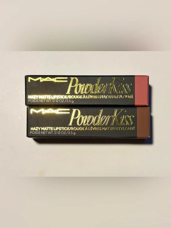 MAC Cosmetics Powder Kiss Lipstick Duo — Pink & Brown