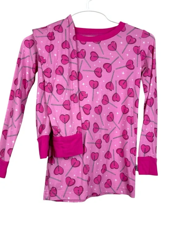 Dream Big Little Co heart pop Bamboo Pajama Set 2T