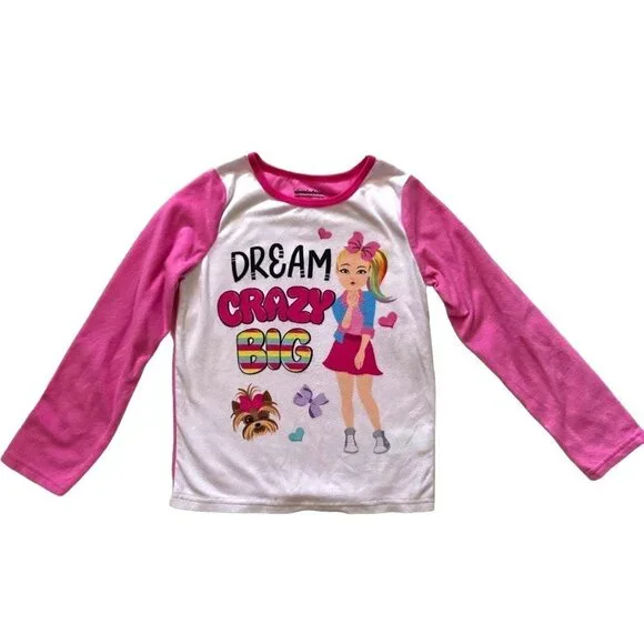 Jojo Siwa long sleeves fleece crew neck top girls size 8‎