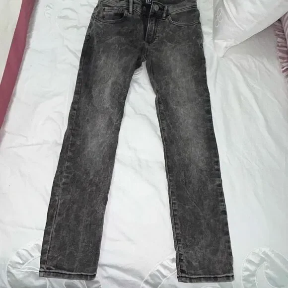 Gap boys black acid wash denim sz 8