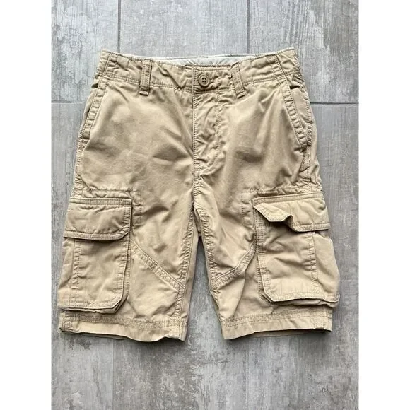 Gap Kids Boy Cargo Shorts Khaki Chino Tan Everyday Casual Ranger 7 Regular