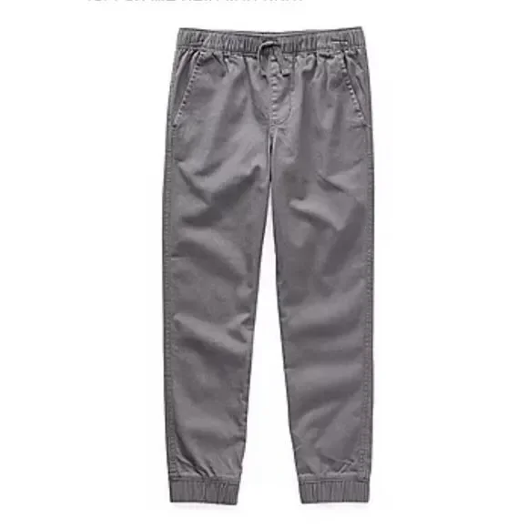 Gap Kids Boys CVS Jogger Pants New Shadow Gray Cotton Casual Elastic M Regular