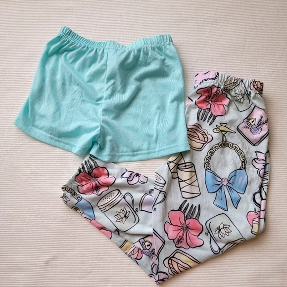 Girls Pajama Pants And Shorts Set