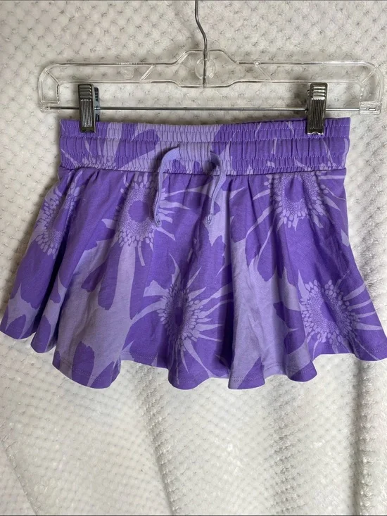 Gap Kids purple knit floral print skort