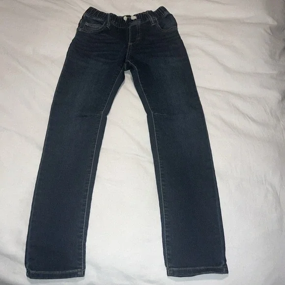Gap Boys DARK BLUE WASH Pull-On Knit Stretch Jeans Denim Slim Fit L LARGE