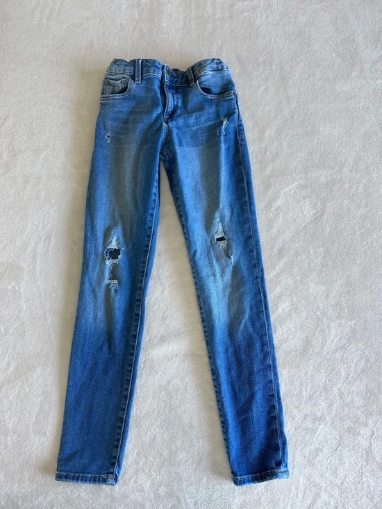 GAP Light Blue Denim Jeans with Red Waistband Detail