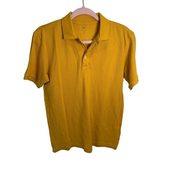 Gap Pique Polo Shirt Size XXL (14-16) Boys Yellow‎ back to school NWT