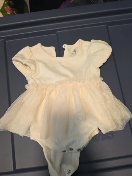 GAP Baby Peach Tulle Dress Bodysuit