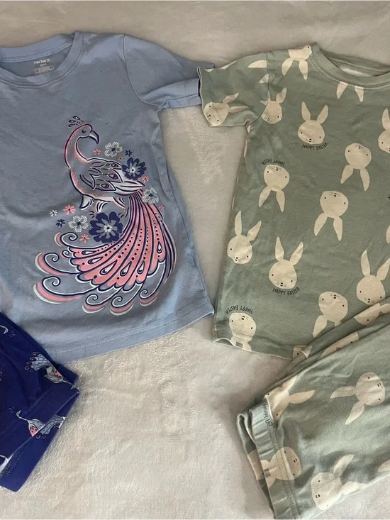 Carter’s Girl Set Of 2 Cotton Pajama Sets Sz 8