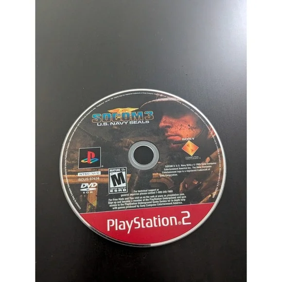 SOCOM 3 US NAVY SEALS Video Game PS2 Disc‎ Only PlayStation 2