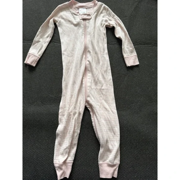 Hanna Andersson Sleeper Pajamas 2T Cotton Pink Stripe