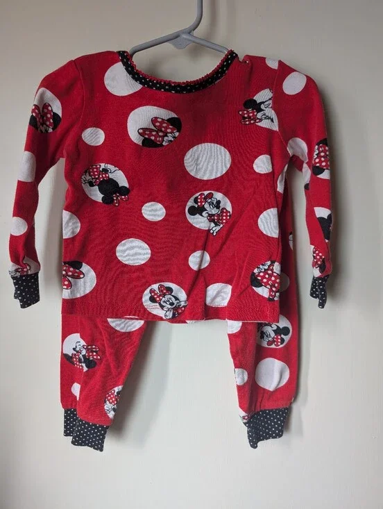 Disney Red Minnie Mouse Polka Dot Pajama Set