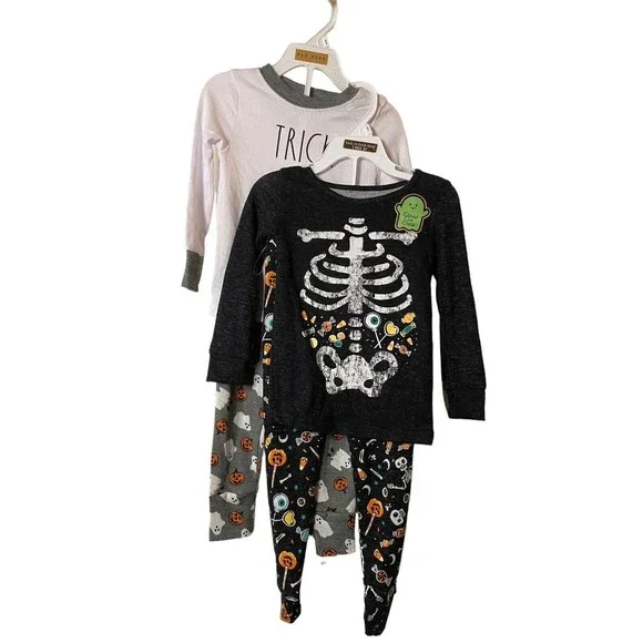 2 Pairs Kids‎ Halloween pajamas Rae Dunn & Trick or Treat Sleep Sz 3T
