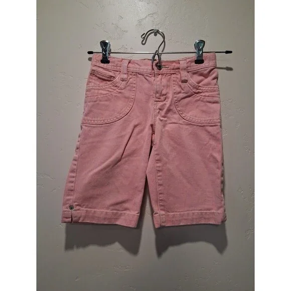 GapKids Bootcut Size 8 Slim Girls Pink Denim Bermuda Regular Fit 2012 Modest