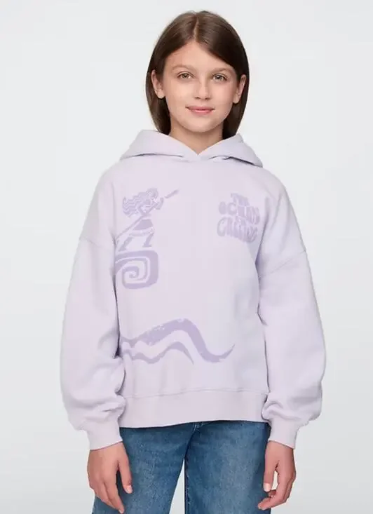 NEW Gap × Disney Kids SZ LARGE VintageSoft Oversized Hoodie Purple