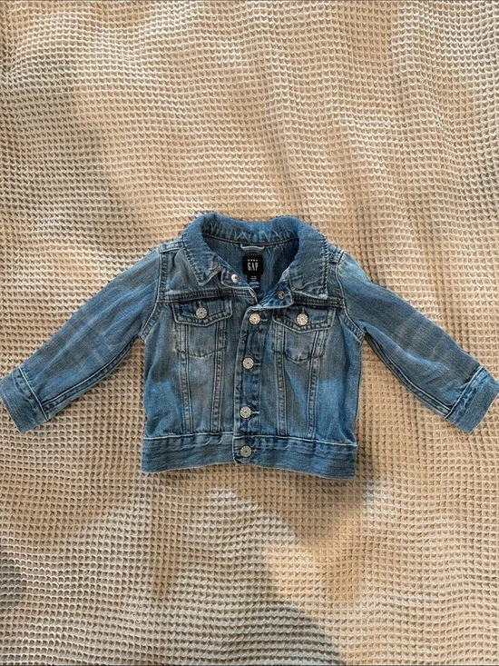 GAP Kids Light Blue Denim Jacket with Button Front