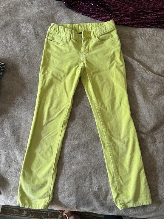 GAP kids Neon Yellow Straight-Leg Corduroy Jeans