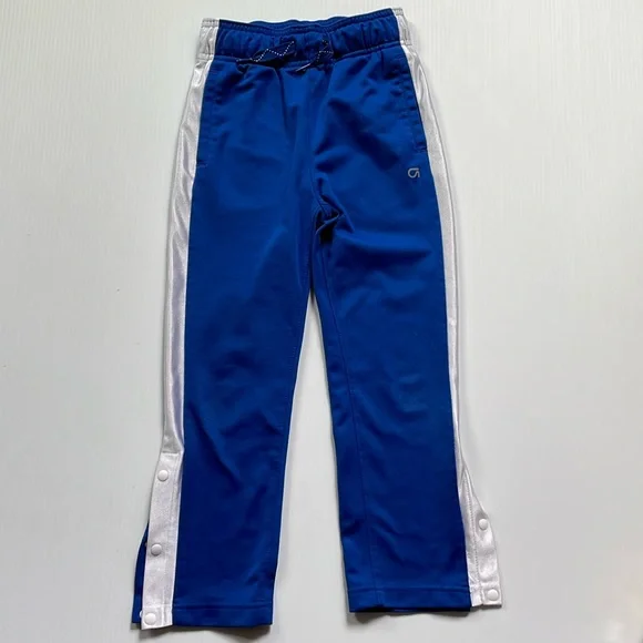 GapFit go dry royal blue track pants. White side stripe with 3 snaps. Size 6