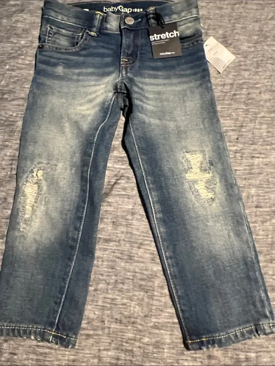GAP Men's Blue Washed Straight Jeans