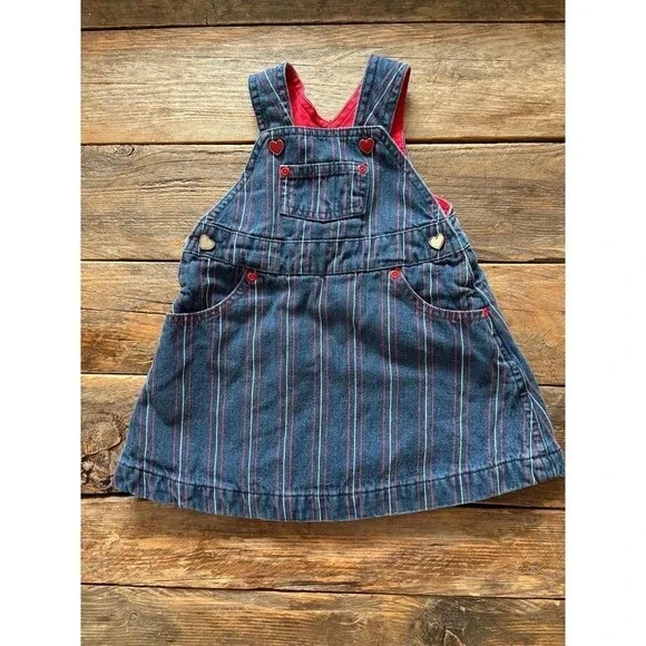 Vintage baby gap denim jumpers dress‎