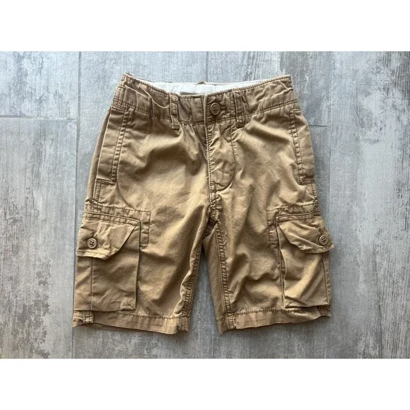 GAP Kids Boys Cargo Shorts Khaki Tan Caramel Casual School Everyday 6 Regular