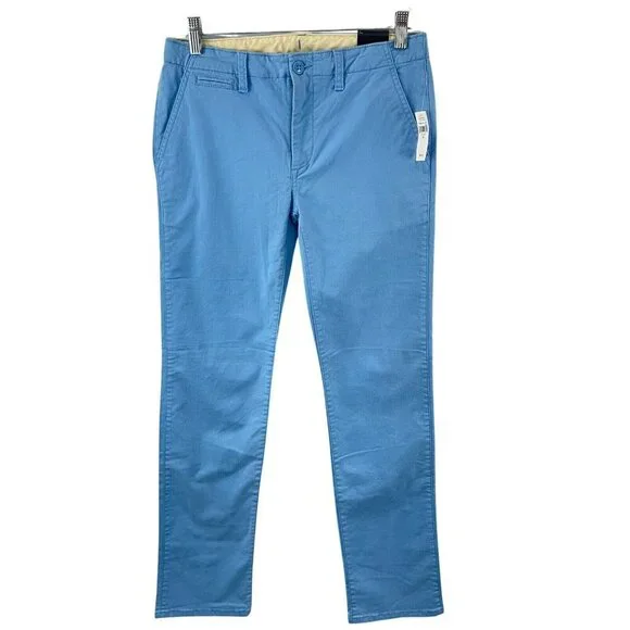 NWT‎ Gap Kids Boys Youth 16 Comfort Stretch Chino Pants Blue Adjustable Waist