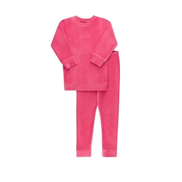 Tricot Kid Girls Pajama Set Pink Shirt Pants Cotton Blend Brand New