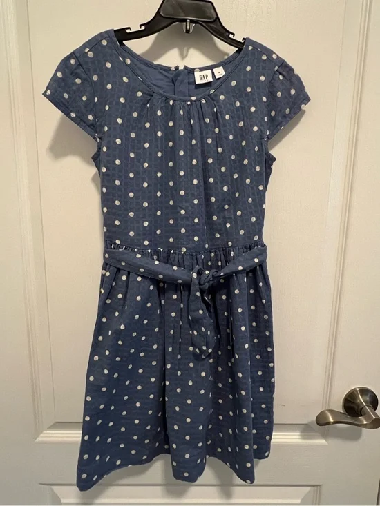 GAPKids' Blue Polka Dot Belted Dress