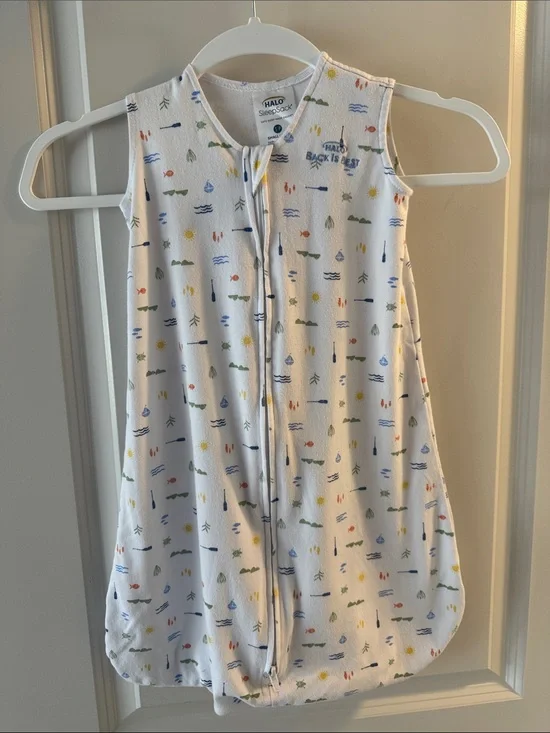 HALO Sleep Sack - White with Nautical Prints