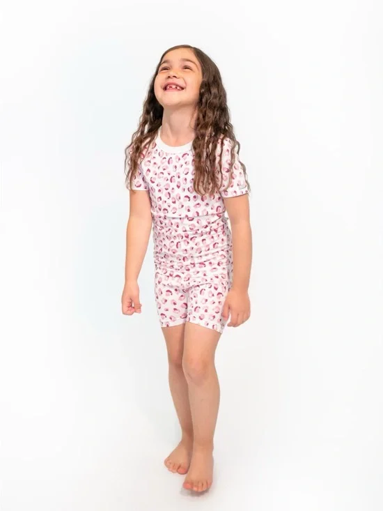 Coccoli Pink Leopard-Spot PJ Set