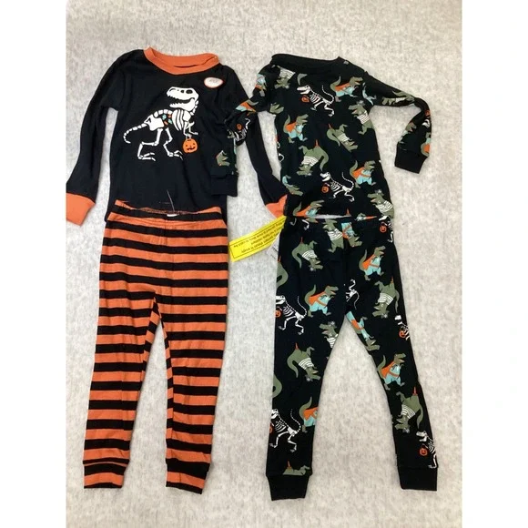 Carter's Just One‎ You Toddler 2T Halloween Dinosaur Skeleton Pajama Set 4pc NEW