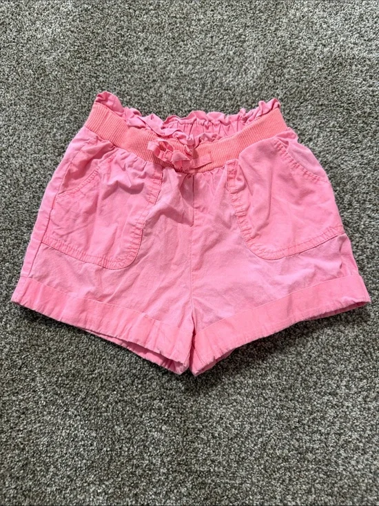 GAP Pink Paperbag-Waist Girls' Shorts with Front Pockets
