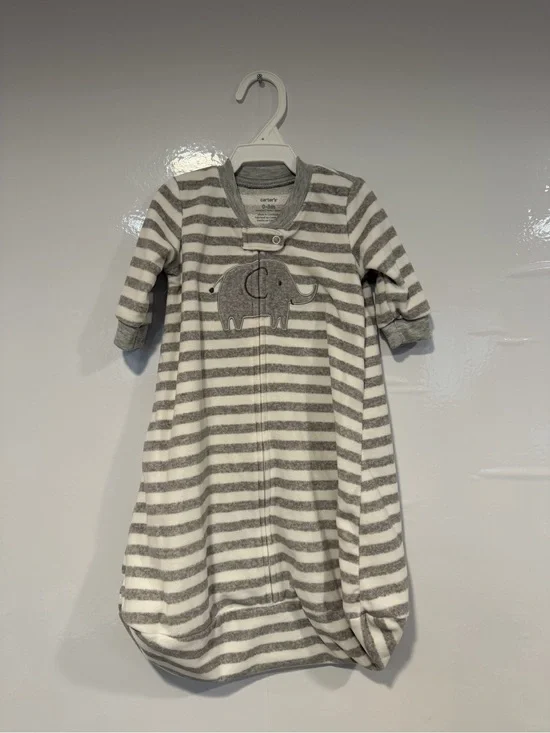 Carter's Gray and‎ White Striped Elephant Sleep Sack