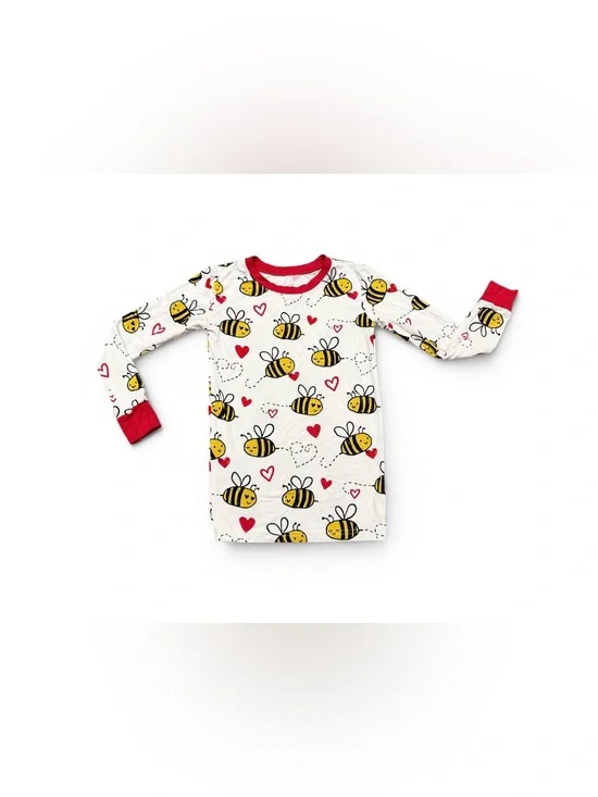 Little Sleepies Bee Mine Bamboo Pajama Top Unisex Boys Girls Size 7/8