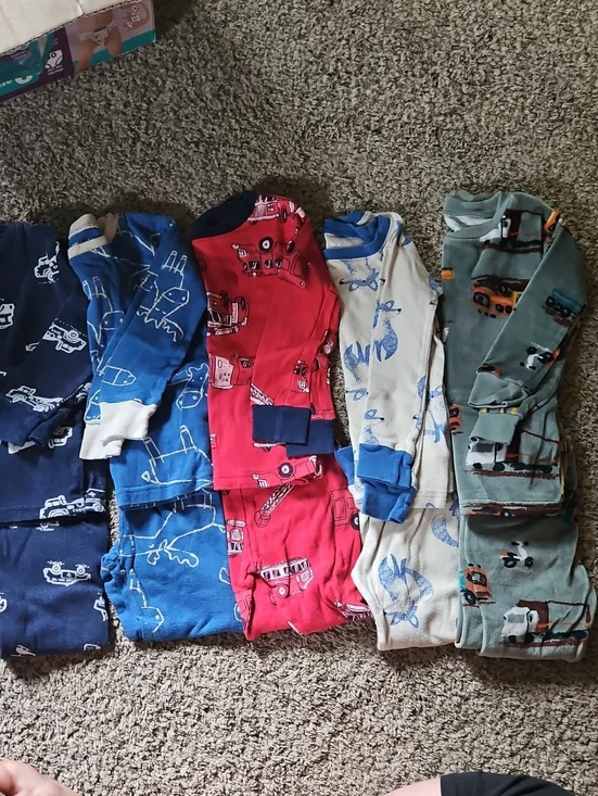 Kids Long Sleeve Pajama Set - Assorted Vehicle/animal Prints