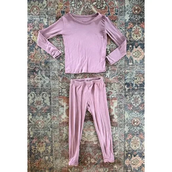 Kyte Baby 18-24 Months Baby Girl Pink Mauve Bamboo 2 Piece Pajama Set