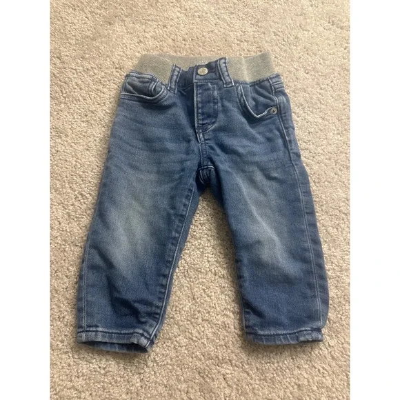 Baby Gap Denim Jeans Baby 12-18 Months Blue Waistband Pants