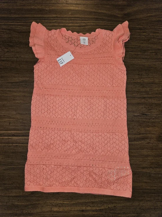 GAP Coral Knit Eyelet Dress with Flutter Sleeves