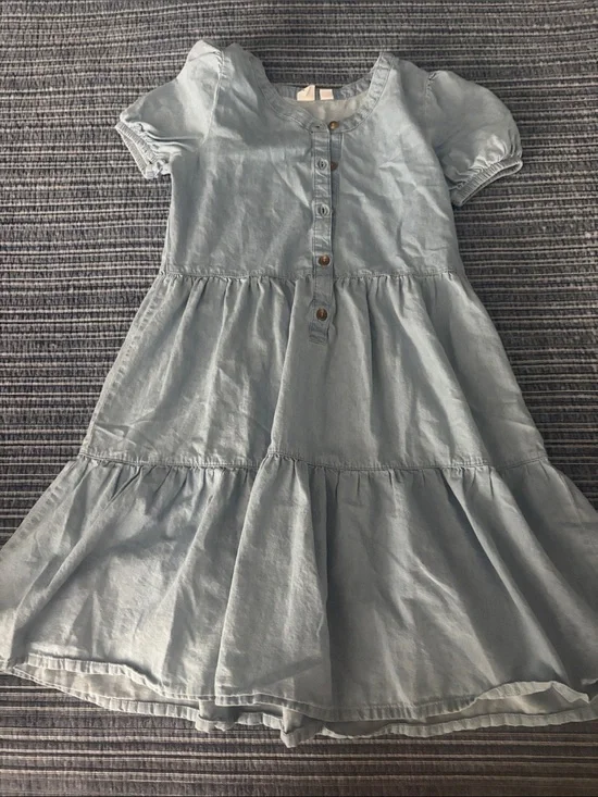 GAP Light Blue Tiered Button-Front Girls' Dress